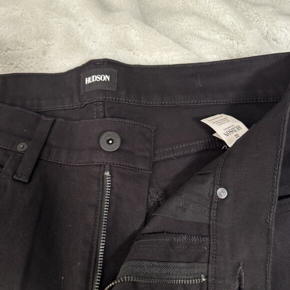 Hudson Black Byron Straight Jeans Mens 32/33 - Picture 4 of 9